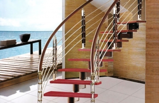 Cầu thang xương cá ghép nhập khẩu XCNK05