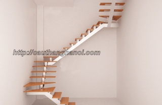 Cầu thang xương cá thép hộp 60x120