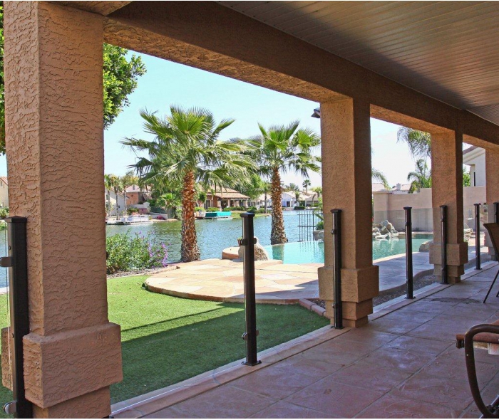 Lan can kính khu nghỉ dưỡng resort MD12