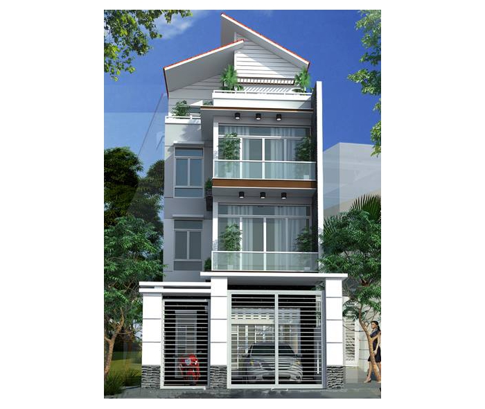 Lan can kính nhà ống đẹp MD14