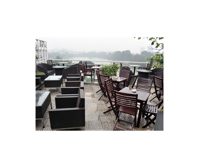 Lan can kính quán cafe đẹp MD16